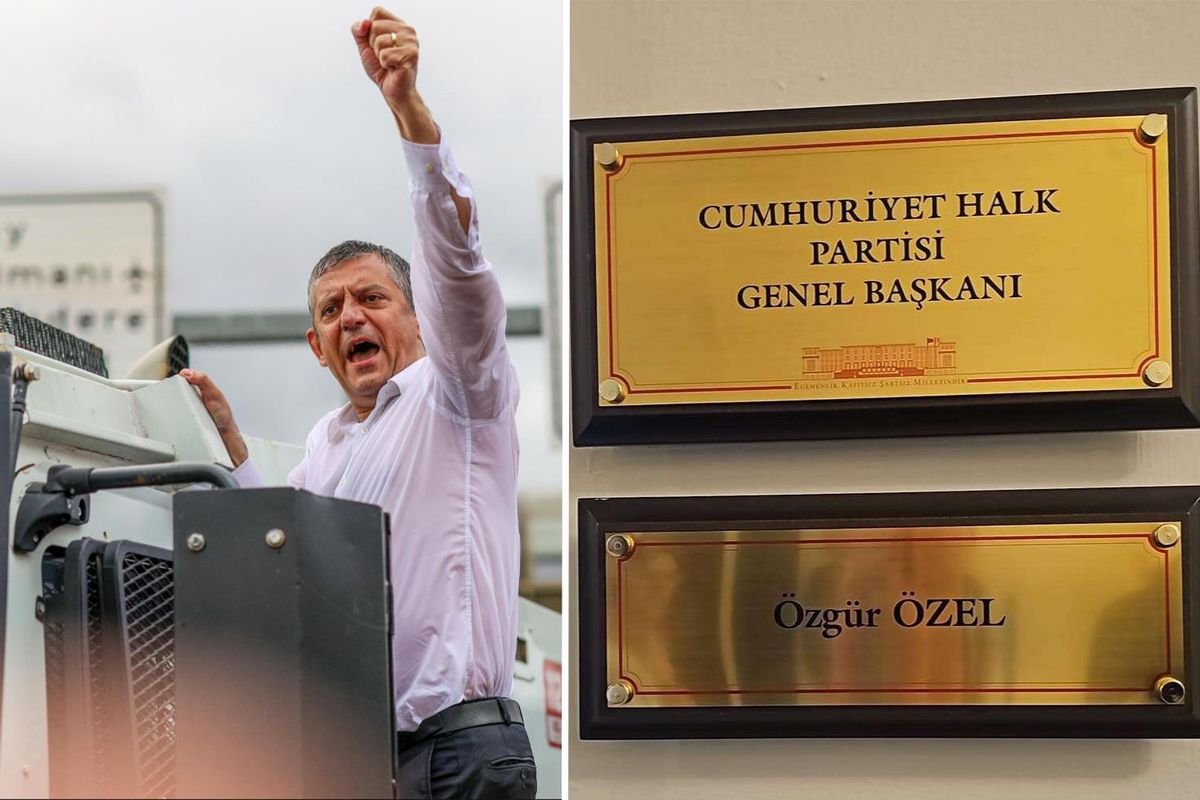 Özgür Özel'in TBMM'deki odasına 'CHP Genel Başkanı' tabelası asıldı
