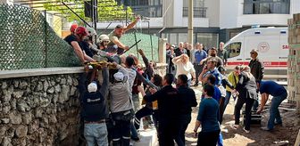 Aksaray'da inşaattan düşen işçi ağır yaralandı