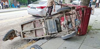 Ankara'da otomobil ile elektrikli bisikletin çarpıştığı kazada 2 kişi yaralandı