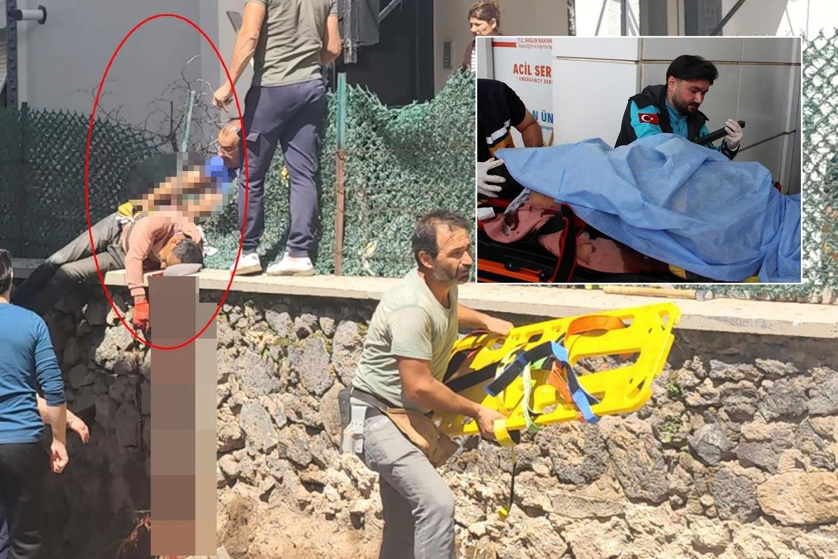 Korkunç olay! Sırtına saplanan demirle hastaneye kaldırıldı