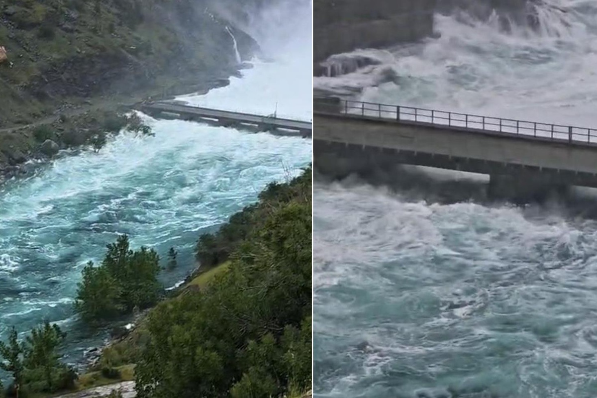 Barajın kapakları açıldı, köprü suyun debisine dayanamadı