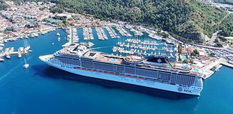 Marmaris'e 'MSC Divina' kruvaziyeri 3 bin 786 turistle geldi