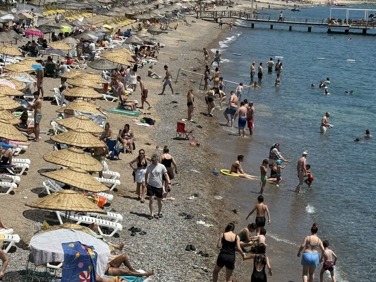 Bodrum'da Kurban Bayramı'nda Sahiller Dolup Taştı