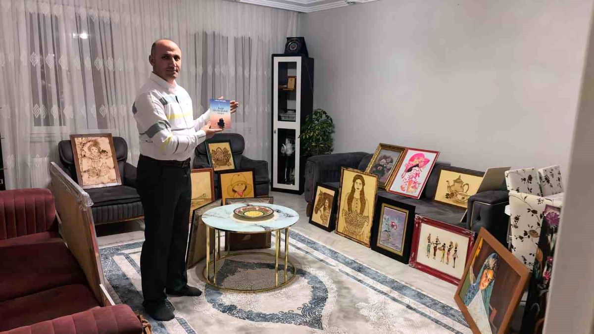 Güvenlik görevlisi çatı katını sanat atölyesine çevirdi