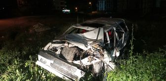 Samsun'da devrilen otomobildeki 6 kişi yaralandı