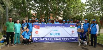 Türkiye Diyanet Vakfı gönüllüleri, Nijer'de kurbanlıkların kesimi ve dağıtımına başladı