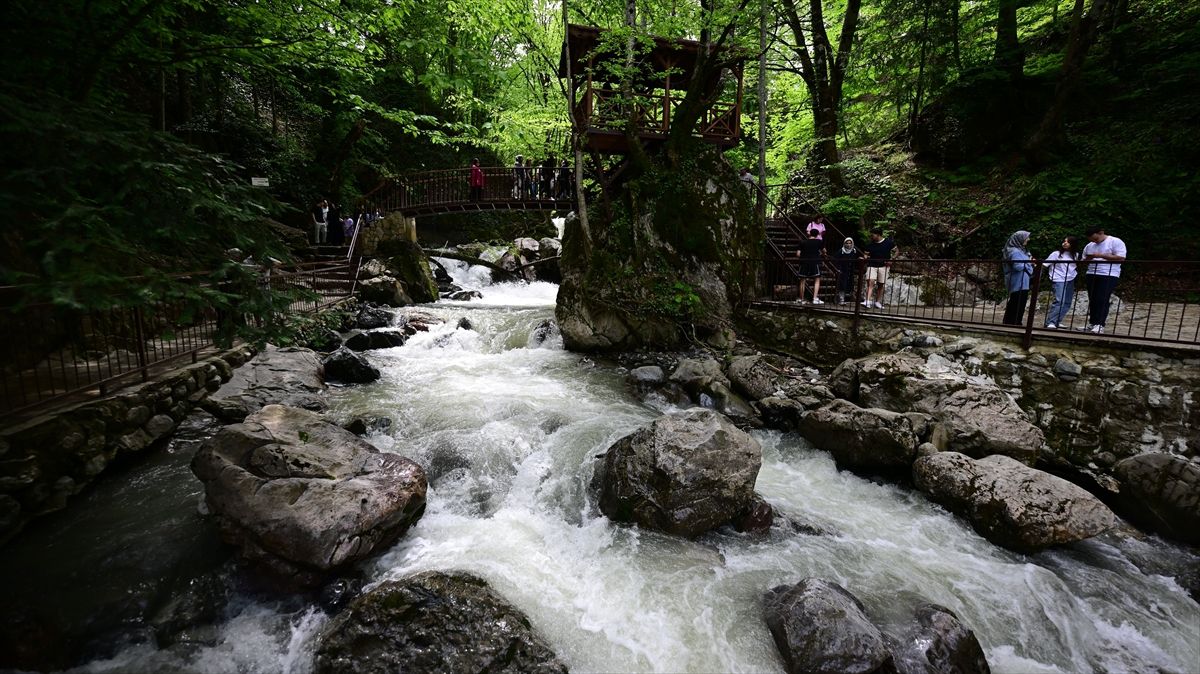Düzce'de doğa harikaları bayramda ziyaretçi akınına uğradı