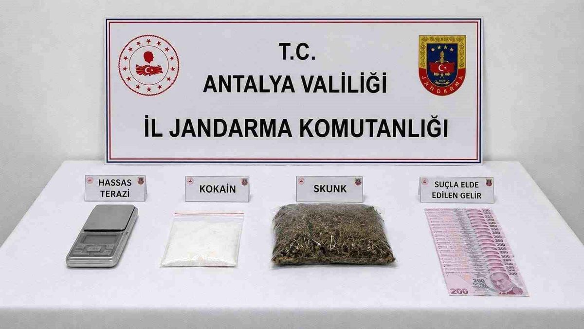 Antalya'da uyuşturucu operasyonunda 1 şüpheliye işlem