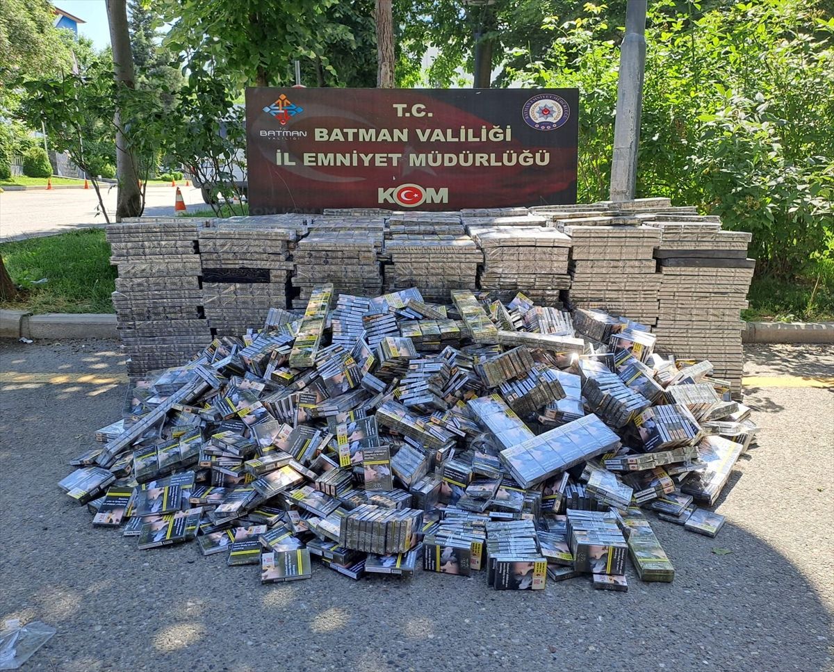 Batman'da gümrük kaçağı 14 bin 600 paket sigara ele geçirildi