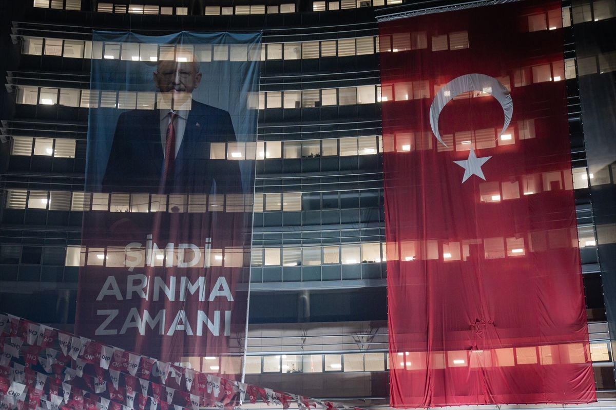 CHP Genel Merkezi'nde 'Halkla Bayramlaşma' programı için hazırlıklar sürüyor