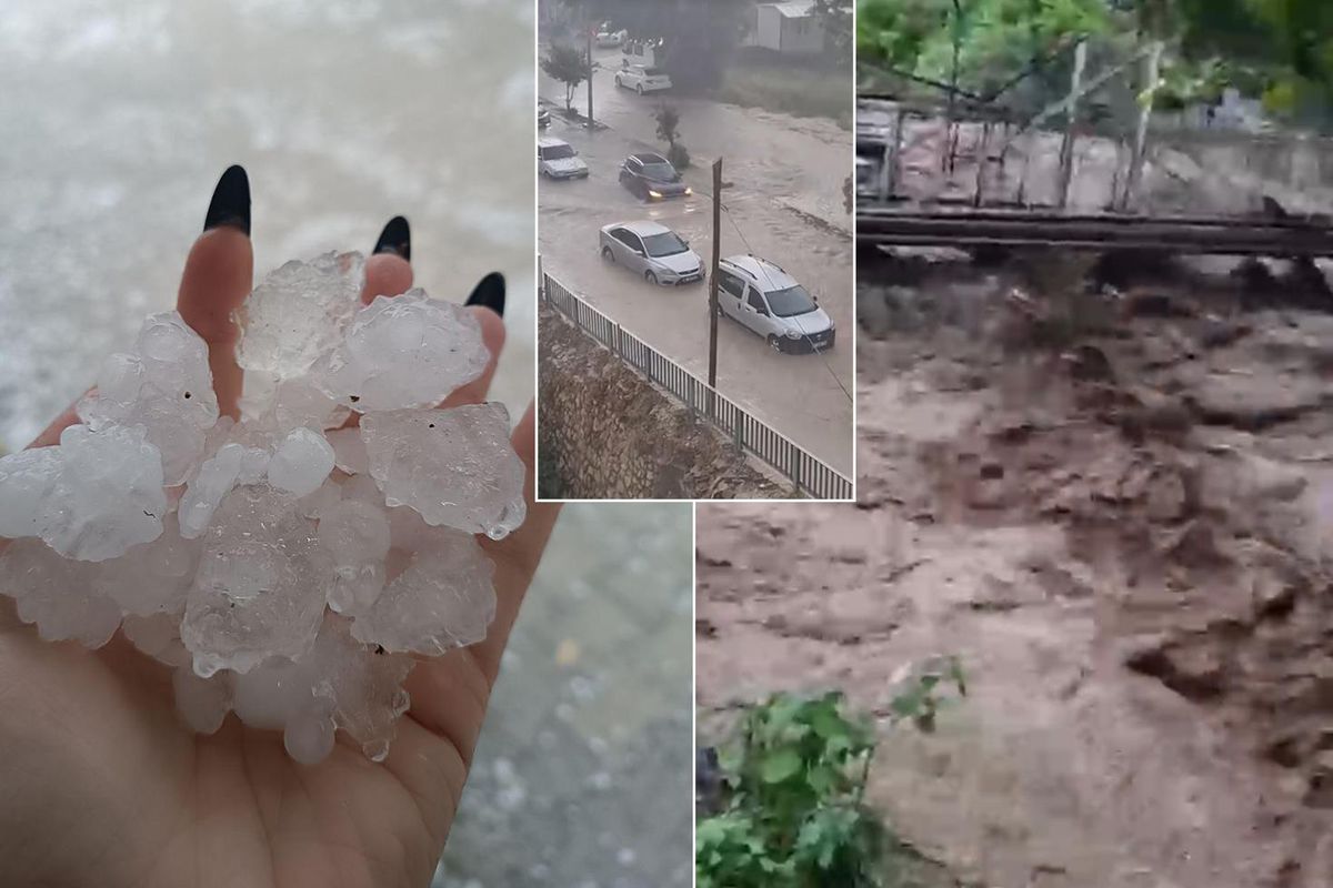 Doğu Akdeniz'deki iki ili sağanak ve dolu vurdu