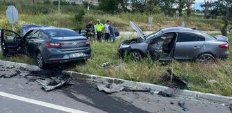Kırklareli'nde iki otomobilin çarpıştığı kazada 6 kişi yaralandı