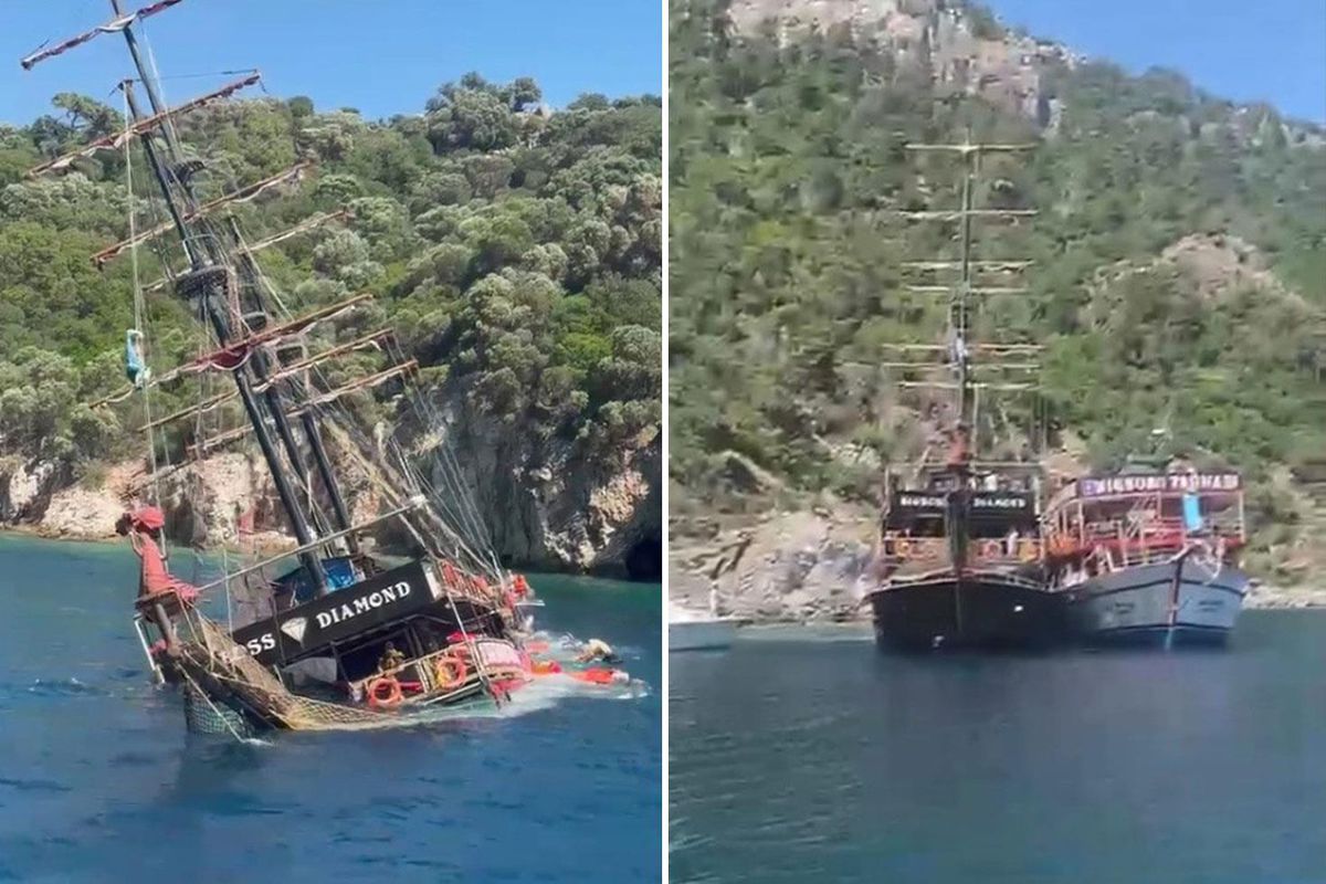 Marmaris’te batan tur teknesindeki tahliye anına ait görüntüler ortaya çıktı