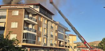 Pamukkale'de apartmanın çatısında çıkan yangında hasar oluştu