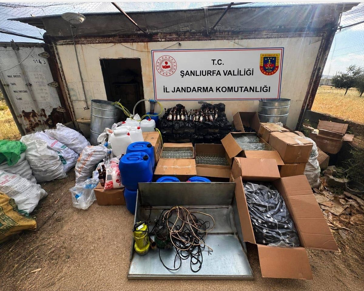Şanlıurfa'da sahte içki operasyonunda 1 şüpheli yakalandı