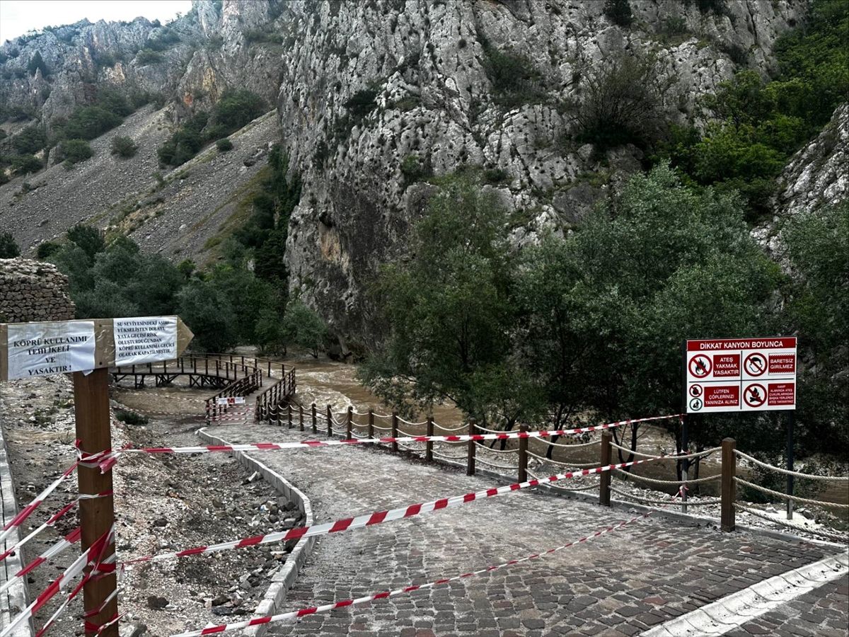 Kazankaya Kanyonu su seviyesinin artmasından dolayı geçici olarak ziyarete kapatıldı