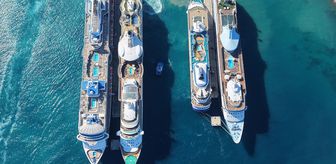 Kuşadası'na 4 kruvaziyerle 9 bini aşkın turist geldi