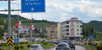 Samsun-Ankara kara yolu Havza geçişinde bayram dönüşü yoğunluk yaşanıyor