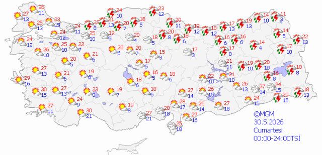 May 30 Weather Map