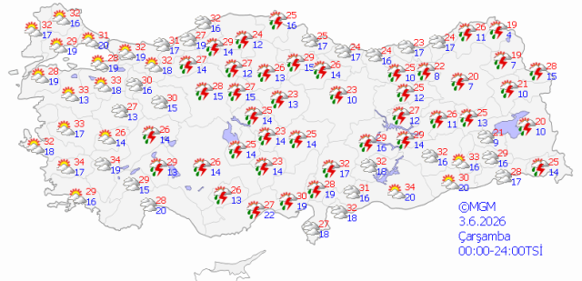 June 3 Weather Map