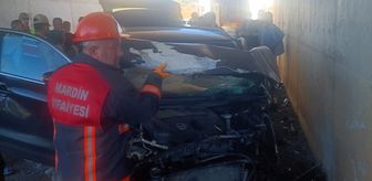 Diyarbakır'da alt geçidin duvarına çarpan SUV tipi araçtaki 5 kişi yaralandı