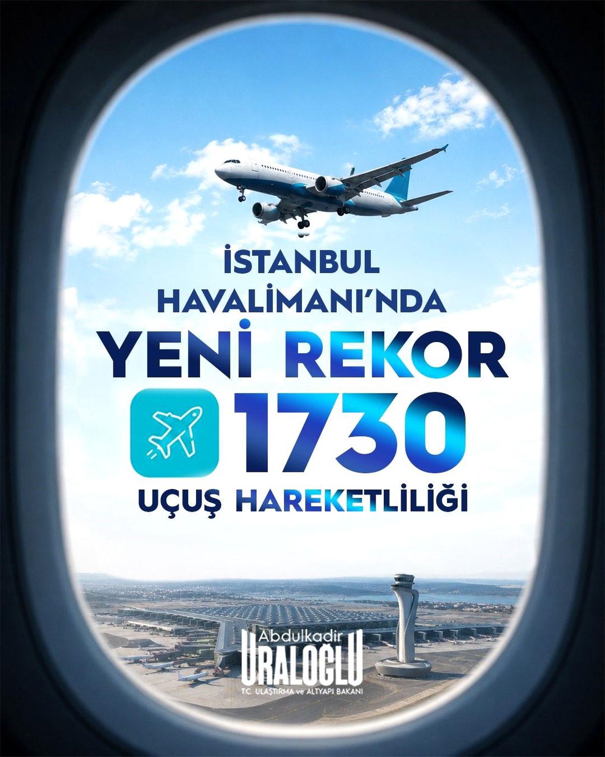 Bakan Uraloğlu: 'İstanbul Havalimanı'yla yeni bir kilometre taşına daha ulaştık'