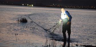 Elazığ'da kaçak balık avında kullanılan 200 metre ağ ele geçirildi