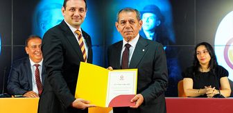 Galatasaray'da yeniden başkanlığa seçilen Dursun Özbek ile yönetimi mazbatalarını aldı