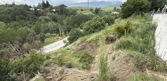Karabük'te heyelan meydana geldi