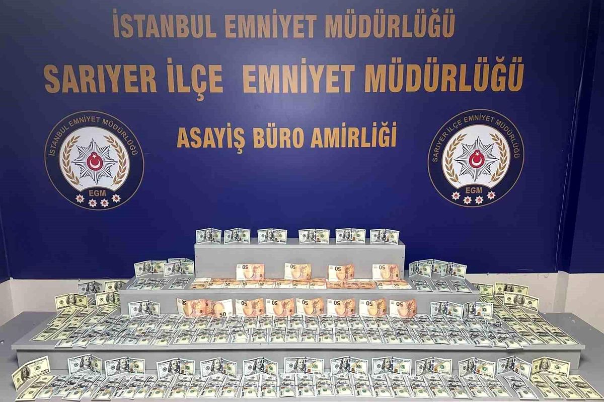 Sarıyer'de bir AVM'de 1 milyon TL'lik sahte dolar bozdurmaya çalışan şahıs yakalandı