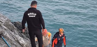 Zonguldak'ta kayalıklardan düşen balıkçı kurtarıldı