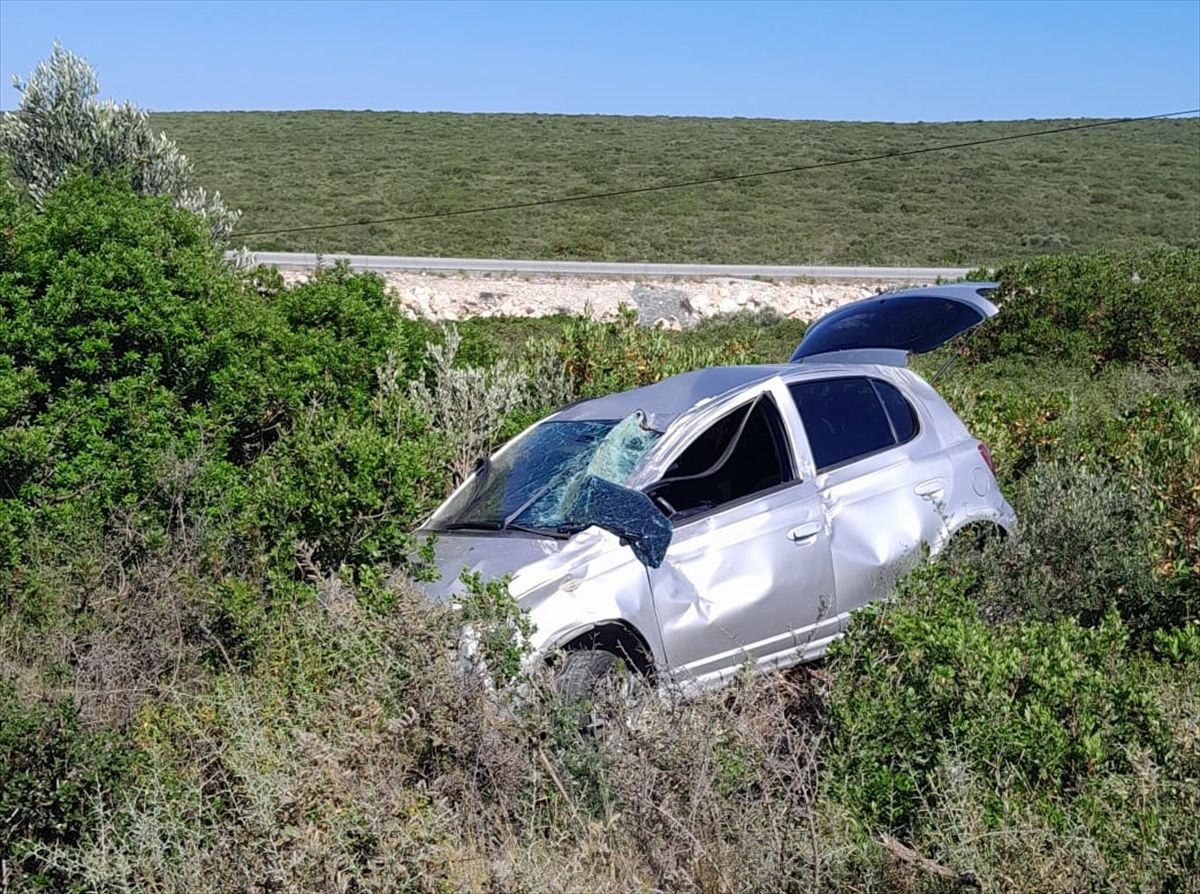 Aydın'da şarampole devrilen otomobildeki 2 kişi öldü