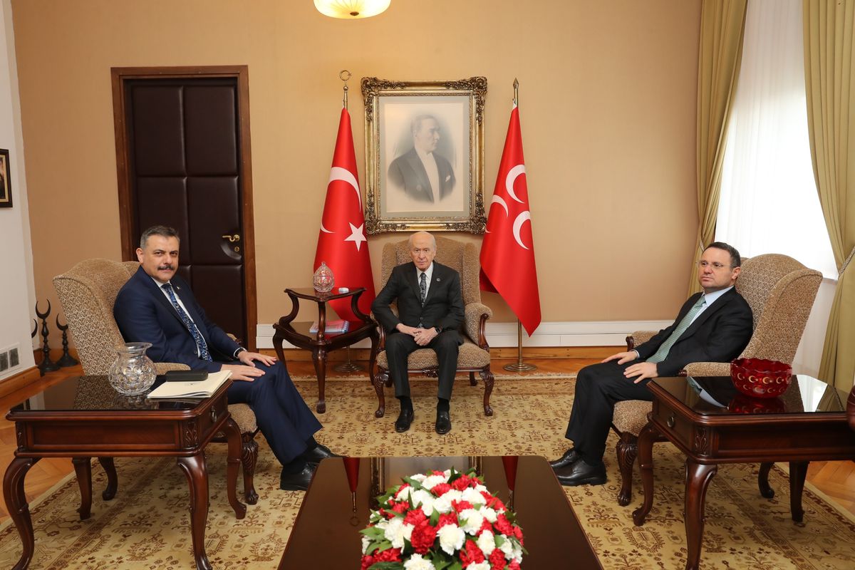 Bakanlar Çiftçi ve Gürlek, Bahçeli'yi ziyaret etti
