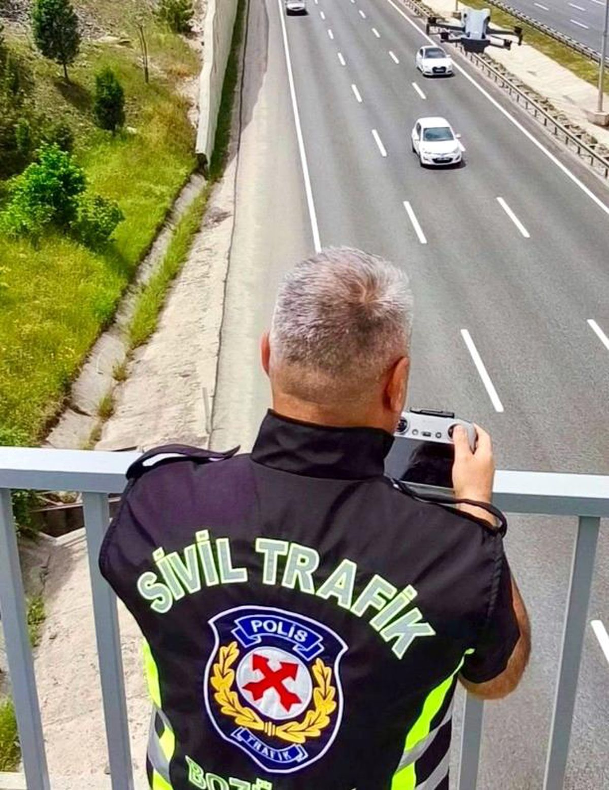 Bilecik'te drone destekli trafik denetimi