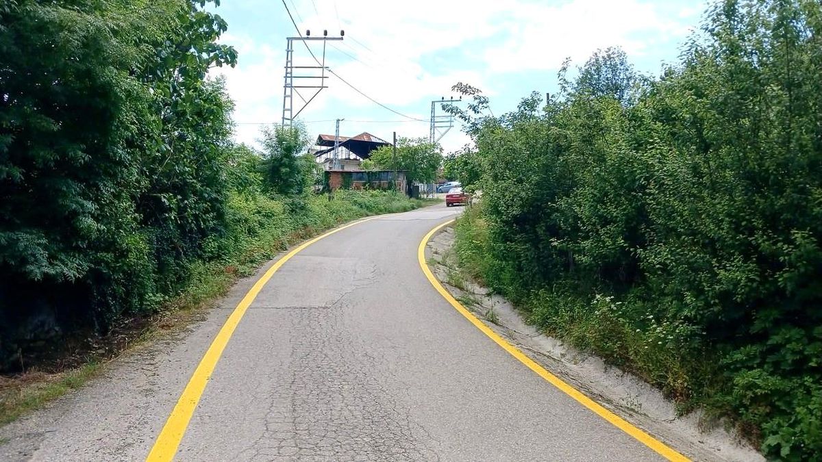 Cumayeri'nde yol çizgi çalışmaları tamamlandı