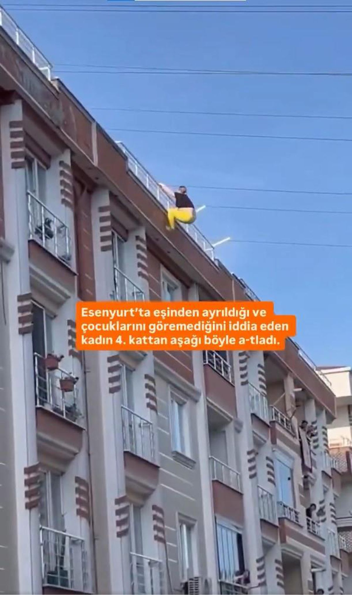 Genç kadın, 4. kattan atladı