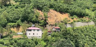 Giresun'da heyelan nedeniyle 33 ev tedbir amacıyla boşaltıldı
