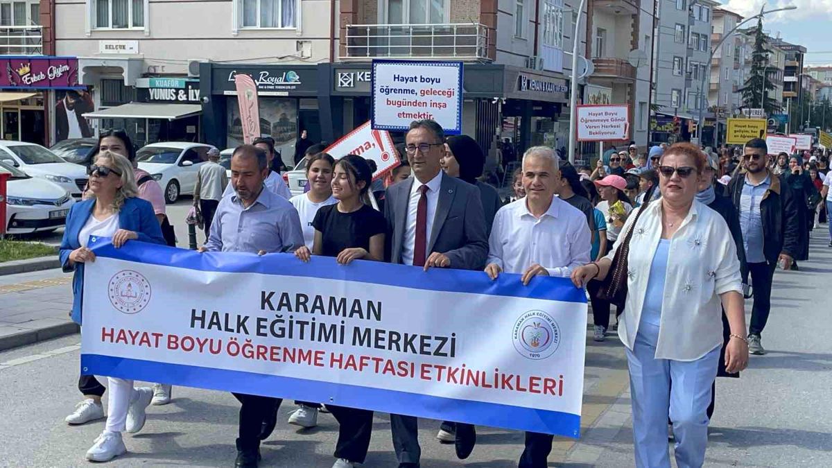 Karaman'da 'Hayat Boyu Öğrenme Haftası' yürüyüşle başladı