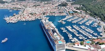 Marmaris'e 'MSC Divina' kruvaziyeriyle 3 bin 931 turist geldi