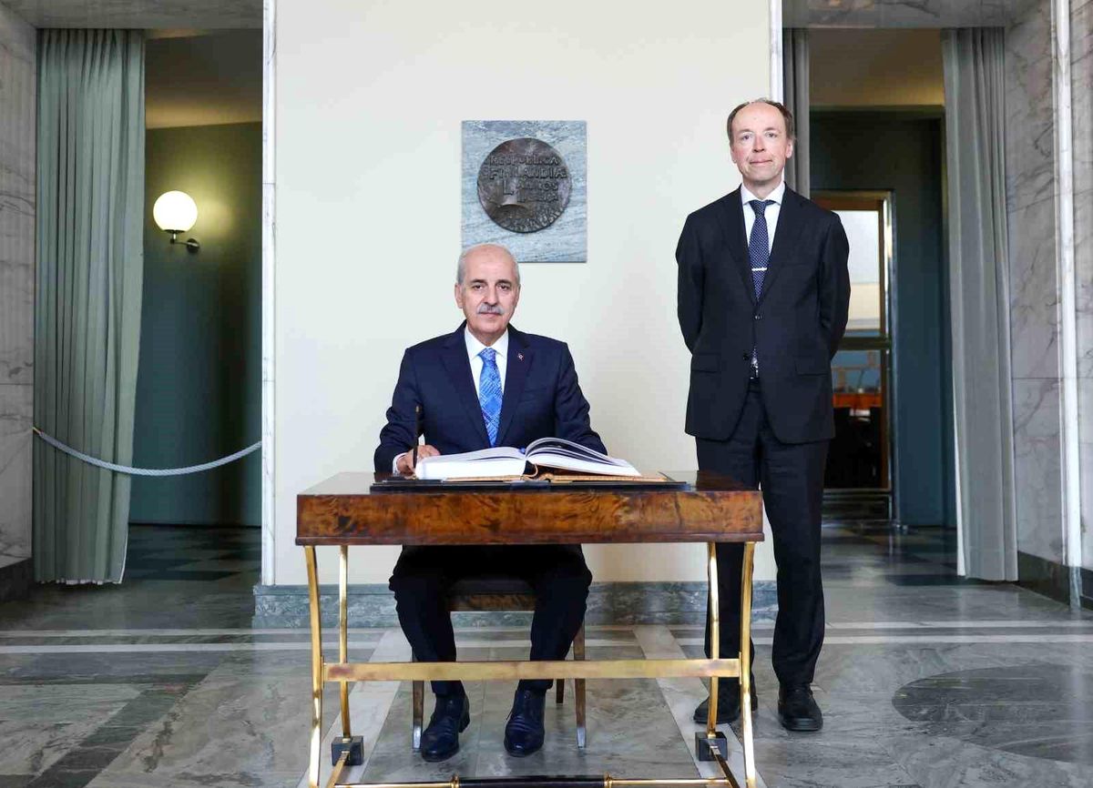 TBMM Başkanı Kurtulmuş, Finlandiya Parlamentosu Başkanı Halla-Aho ile Helsinki'de görüştü