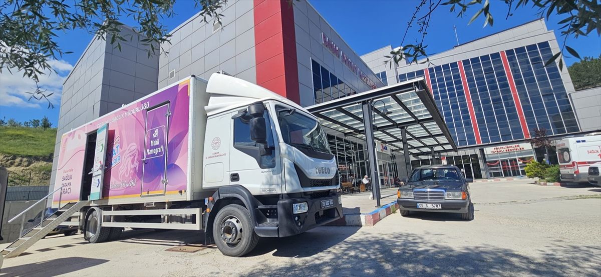 Bayat'ta mobil kanser aracı ile kanser taraması yapıldı