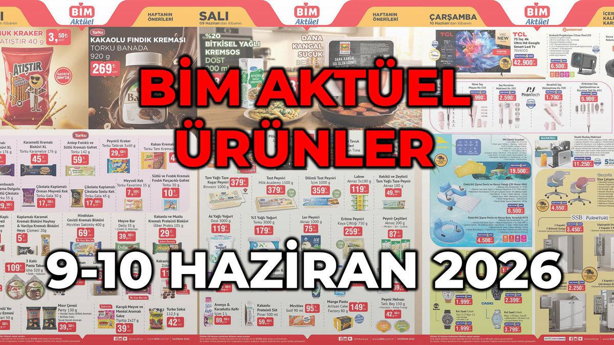 BİM Aktüel ürünler kataloğu! 9-10 Haziran 2026 BİM Aktüel Saç kurutma ve düzleştirme, televizyon, projeksiyon...