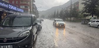 Gümüşhane'de sağanak ve dolu etkili oldu