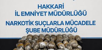 Hakkari'de 58 kilo 900 gram skunk ele geçirildi