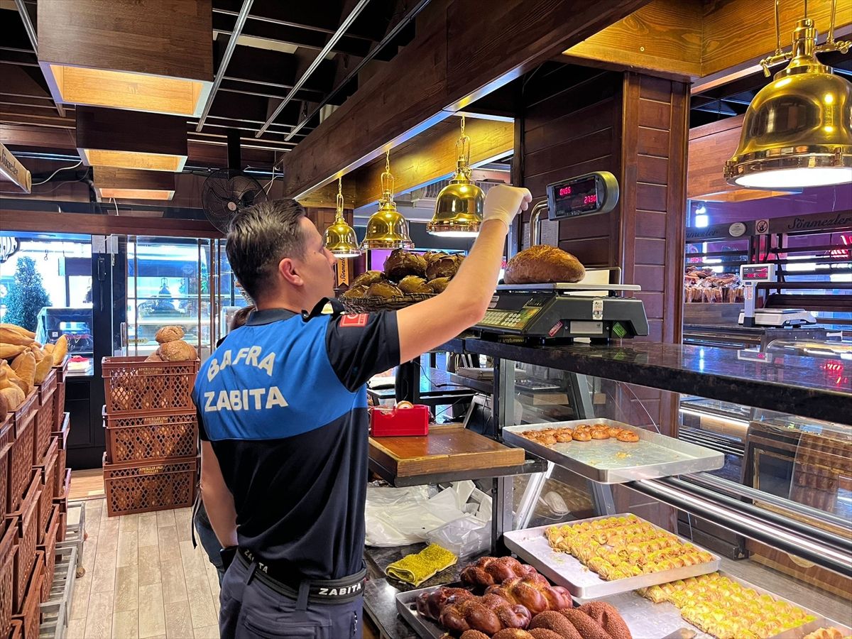 Bafra'da zabıta ekipleri fırınları denetledi