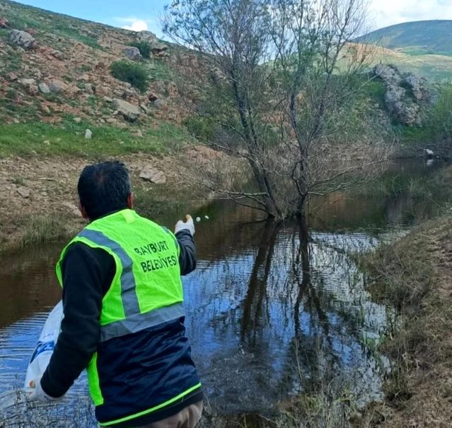 Bayburt'ta larva ilaçlaması ve temizlik çalışmaları sürüyor