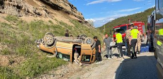Erzincan'da devrilen hafif ticari araçtaki 6 kişi yaralandı