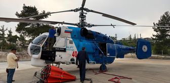 Gülnar ilçesine 2 yangın söndürme helikopteri konuşlandırıldı