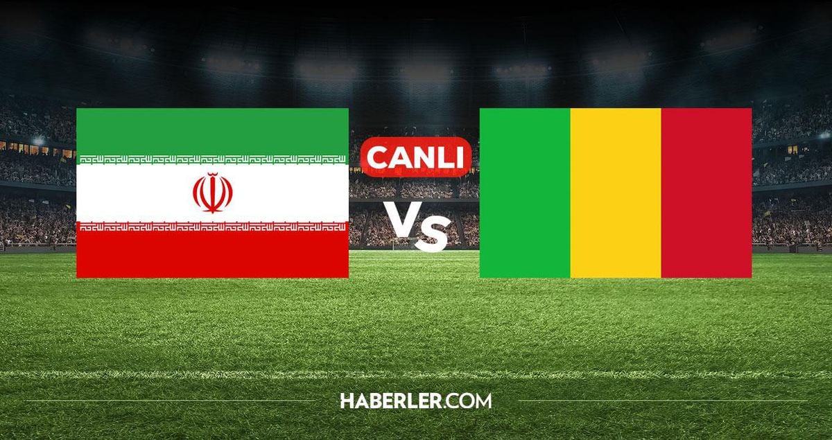 İran ve Mali milli futbol takımları sahada mücadele ederken
