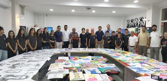 İşitme ve konuşma engelli resim öğretmeni ve öğrencilerinden 'Çevre' temalı sergi